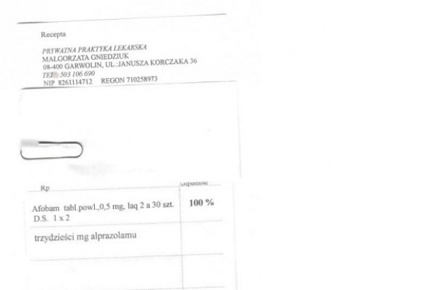 Warszawa: próba realizacji fałszywej recepty
