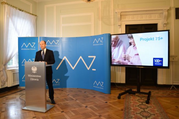 Minister zdrowia mówił o projekcie darmowych leków dla seniorów po 75. roku życia. Fot. MZ Program 75+ po 100 dniach rządu