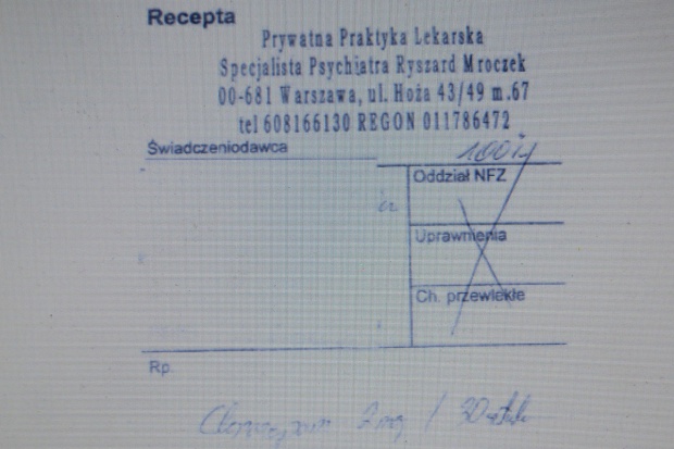 Taką receptę próbowano zrealizować w stołecznej aptece Warszawa: próba zakupu leku na podstawie fałszywej recepty