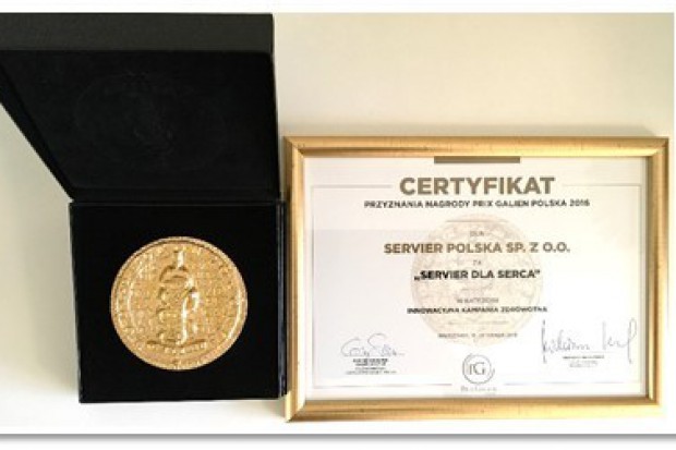 Kampania "Servier dla Serca" otrzymała prestiżowe wyróżnienie Servier Polska z nagrodą Prix Galien za kampanię społeczną