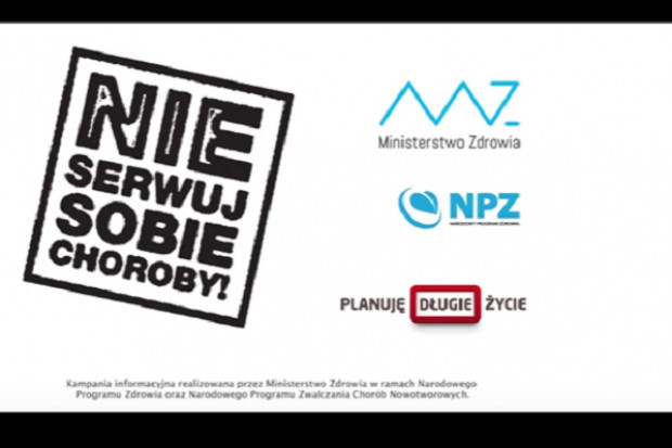 Celem kampanii "Nie serwuj sobie choroby" jest skłonienie Polaków do refleksji i zmian zwyczajów żywieniowych (fot. You Tube) Nie serwuj sobie choroby