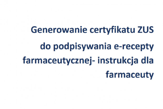Farmaceuta ma możliwość wystawiania recept farmaceutycznych w postaci elektronicznej (fot. CSIOZ) Instrukcja: jak generować certyfikat ZUS do podpisywania e-recepty farmaceutycznej
