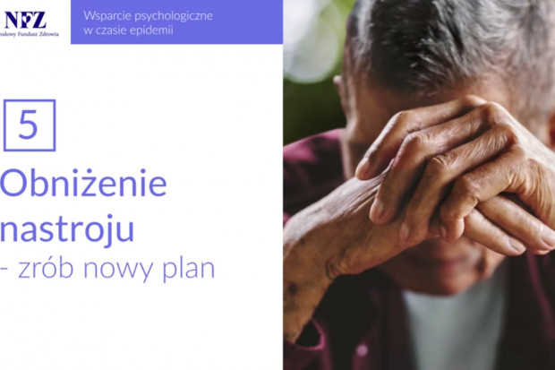 W tym odcinku serii ekspert mówi, jak poradzić sobie w sytuacjach obnizonego nastroju (fot. NFZ) Jak poradzić sobie z obniżonym nastrojem w czasie epidemii?