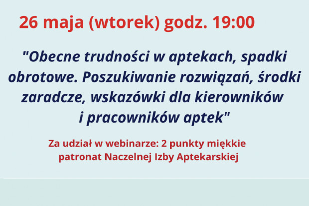 Webinar dla farmaceutów (fot. archiwum) Webinar: trudności w aptekach. Środki zaradcze