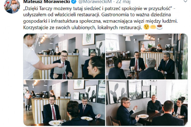 Władze mają problem z interpretacją uchwalanych przez siebie przepisów? (fot. Twitter) Jak zachować się w restauracji: zalecenie, nakaz czy zalecenie obowiązujące?