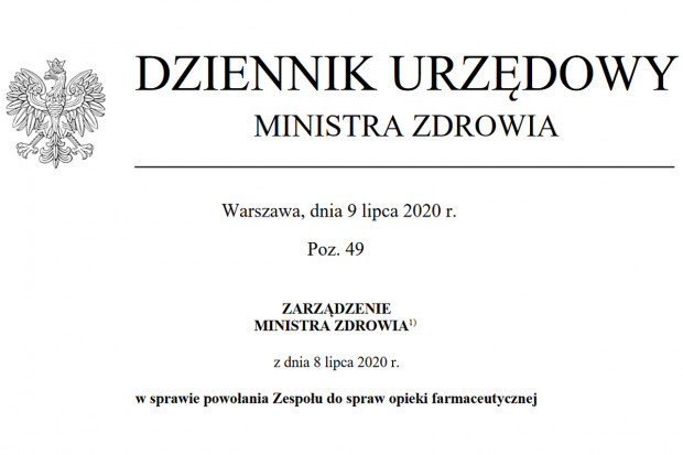 Pracami zespołu ma kierować wiceminister zdrowia koordynujący i nadzorujący wykonywanie zadań przez Departament Polityki Lekowej i Farmacji w Ministerstwie Zdrowia (fot. MZ) Zespół ds. OF z 3 przedstawicielami samorządu aptekarskiego