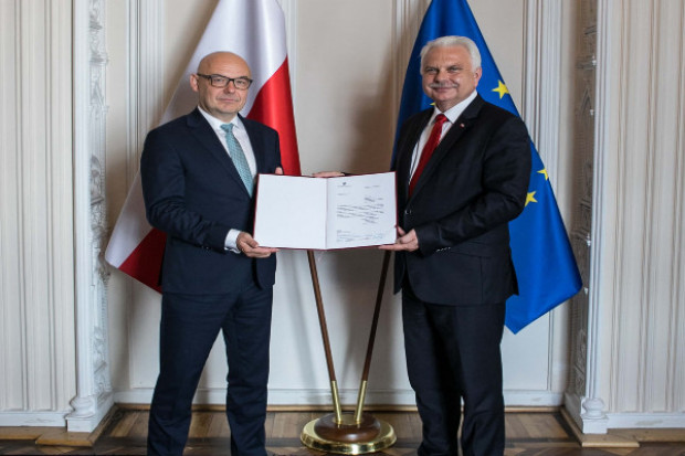 Powołanie Filipa Nowaka na stanowiska p.o. prezesa NFZ (Fot. NFZ) Filip Nowak pełniącym obowiązki prezesa NFZ