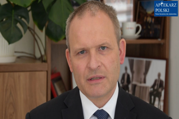 Maciej Miłkowski chce, aby w pewnym zakresię opieka farmaceutyczna była finansowania z NFZ (Fot. PrtSc) Maciej Miłkowski: prowadzimy rozmowy z NFZ, aby zabezpieczyć środki na OF