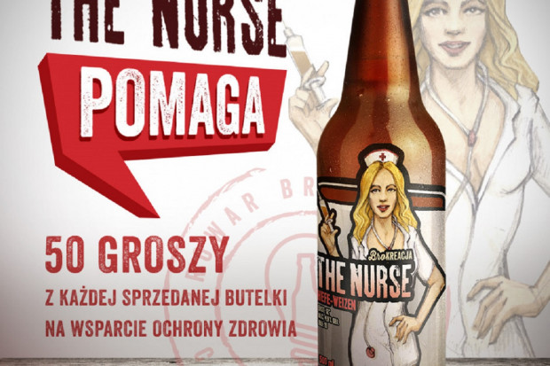 Browar postanowił przeznaczyć 50 groszy ze sprzedaży każdej butelki piwa The Nurse na cele związane z ochroną zdrowia (fot. materiały prasowe) Z każdej sprzedanej butelki piwa 50 groszy na ochronę zdrowia
