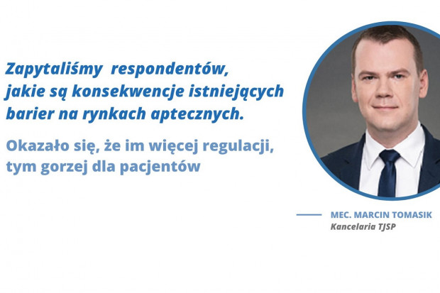 Ewenementem w regionie jest także obowiązujący tylko w Polsce całkowity zakaz reklamy aptek, który przybrał formę zakazu jakiejkolwiek komunikacji apteki czy farmaceuty z pacjentami - ocenia prawnik, Marcin Tomasik (fot. PharmaNET) Polska najbardziej przeregulowanym rynkiem aptecznym w Europie