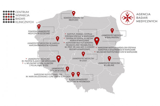 Pierwsze inwestycje w placówkach, które otrzymały grant ABM planowane są jeszcze w tym roku (fot. ABM) Nowe centra w Polskiej Sieci Badań Klinicznych